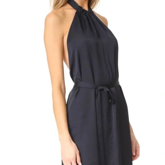 Theory Nayline Midi Dress - Navy 12 - Picture 3 of 10